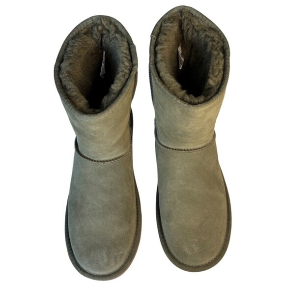 UGG Koolaburra by UGG Koola Short Boots Sage Green Sheepskin Faux Fur Women’s 7 - Picture 2 of 6